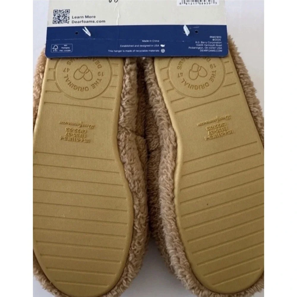 Dearfoams Kid's Emery Critter Closed Back Animal Slipper Size 4 5 Puppy Dog
